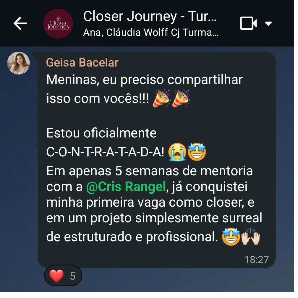 Depoimento de mentorada